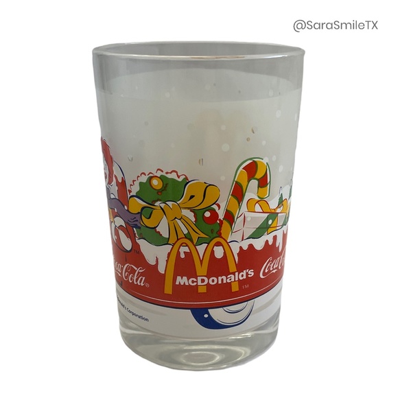 MCDONALD'S COCA-COLA 2001 LIMITED EDITION Ronald McDonald Christmas Glass - NIB - Picture 3 of 15